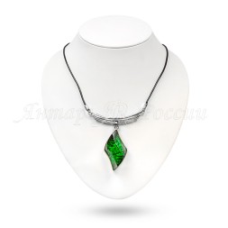 Колье &quot;Штрихи&quot; из Бернита Посеребрение