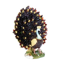 Павлин большой Янтарь/полистоун