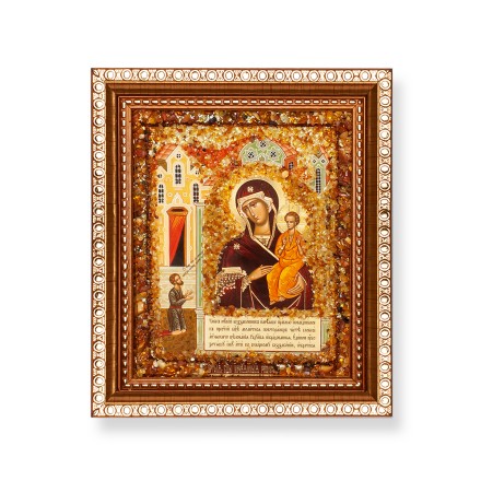 Икона из Янтаря БМ Нечаянная радость купить в Санкт-Петербурге