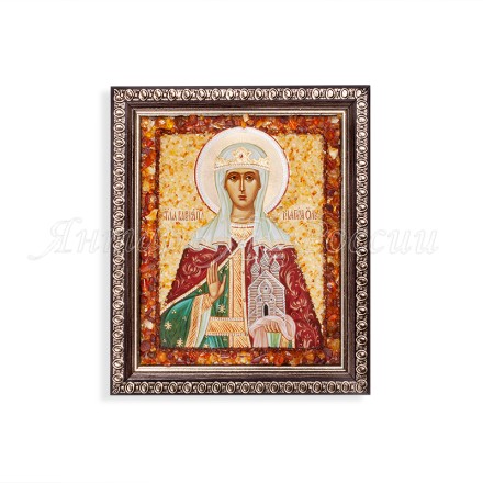 Икона из Янтаря св.Ольга купить в Санкт-Петербурге