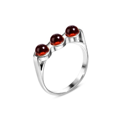 Кольцо c Янтарем Посеребрение купить