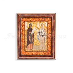 Икона из Янтаря св.Кирилл и Мефодий