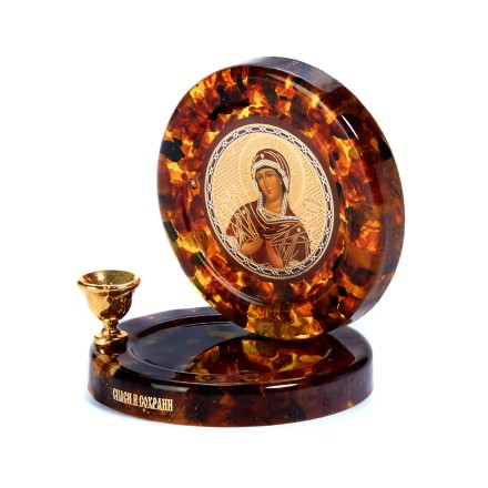 Подсвечник &quot;БМ Семистрельная&quot; из Янтаря и эпоксидной смолы купить