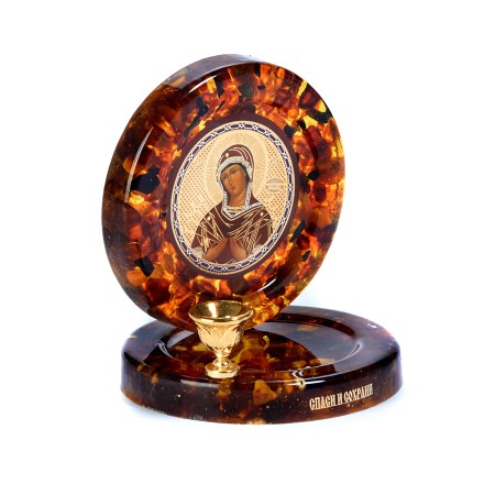 Подсвечник &quot;БМ Семистрельная&quot; из Янтаря и эпоксидной смолы купить