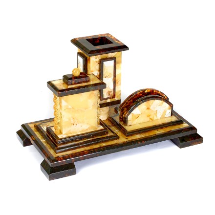 Набор настольный &quot;Канцелярский&quot; из Янтаря купить