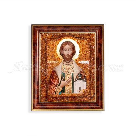 Икона из Янтаря св.Роман купить в Санкт-Петербурге