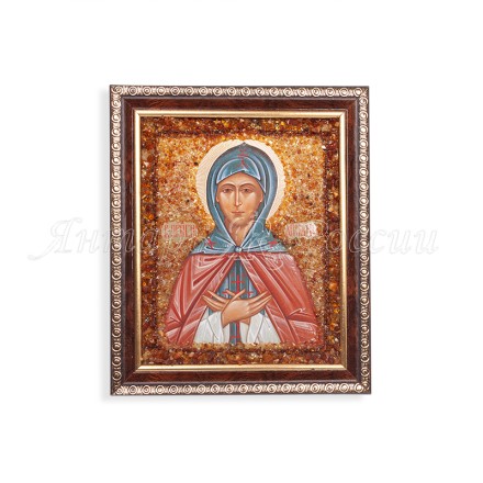 Икона из Янтаря св.Апполинария купить в Санкт-Петербурге