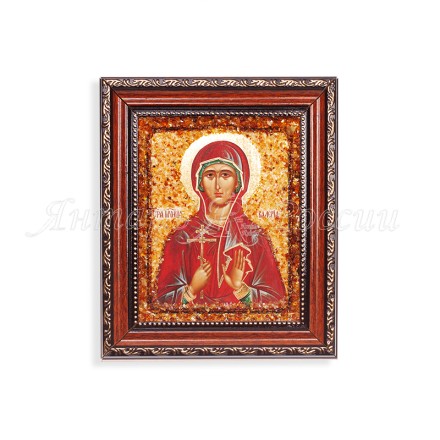 Икона из Янтаря св.Валерия купить в Санкт-Петербурге