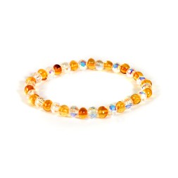 Браслет &quot;Богема&quot; из Янтаря и кварца