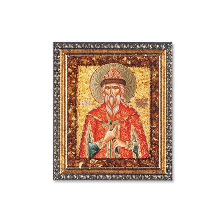 Икона из янтаря  св.Ярослав купить в Санкт-Петербурге