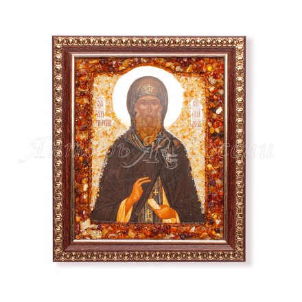 Икона из янтаря св. Антоний купить в Санкт-Петербурге