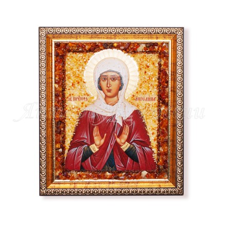Икона из Янтаря св.Ангелина купить в Санкт-Петербурге