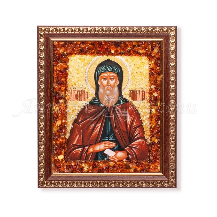 Икона из янтаря св.Даниил купить в Санкт-Петербурге