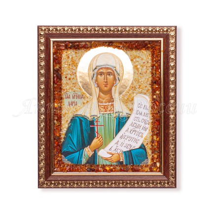 Икона из янтаря св.Дарья купить в Санкт-Петербурге