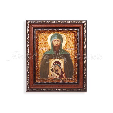 Икона из Янтаря св.Игорь купить в Санкт-Петербурге