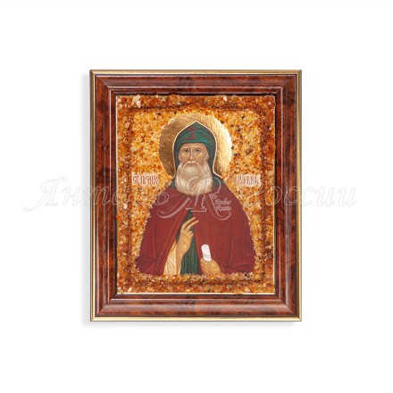 Икона из Янтаря св.Илия Муромский купить в Санкт-Петербурге