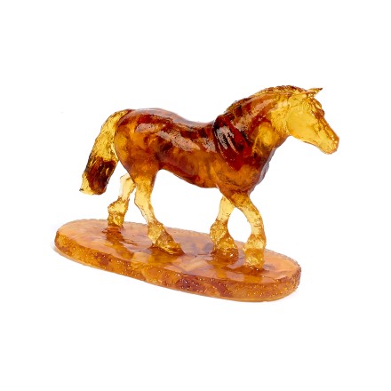 Фигурка &quot;Конь на подставке&quot; из Янтаря и эпоксидной смолы купить